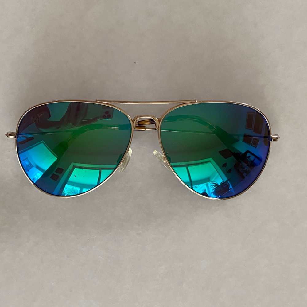 Maui Jim Aviators with Blue and Green Lenses